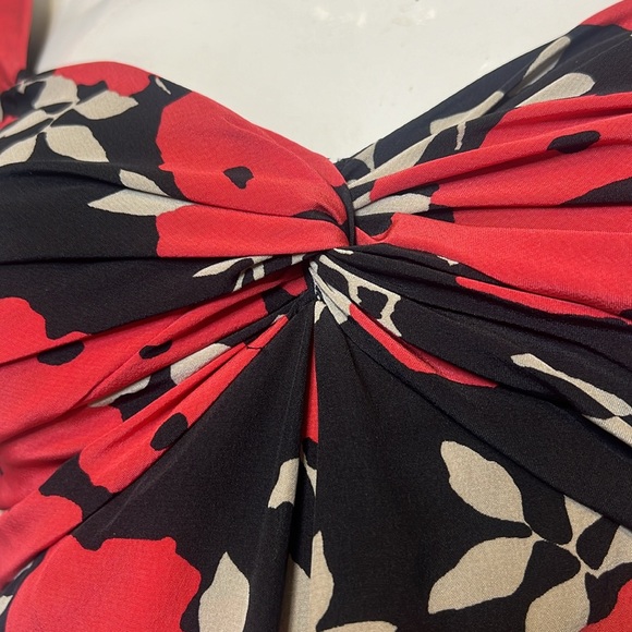 Temperley London Red & Black Silk Dress 4 - Picture 8 of 11